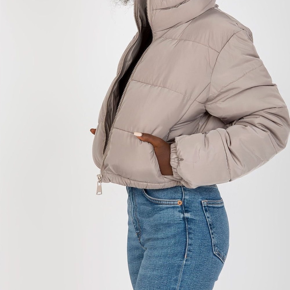 Women's Tan Puffer Jacket